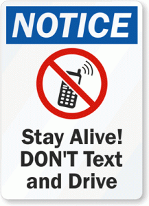 Don't Text and Drive - OnceAMomAlwaysAMom.com