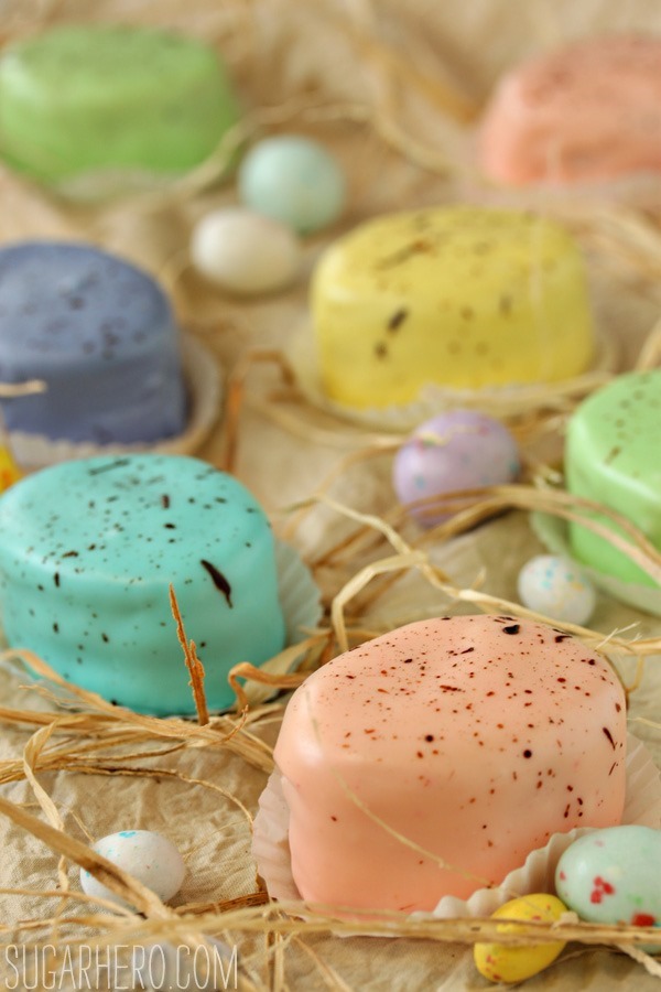 12 Festive Easter Recipes: Raspberry-Tangerine Petit Fours | OnceAMomAlwaysAMom.com